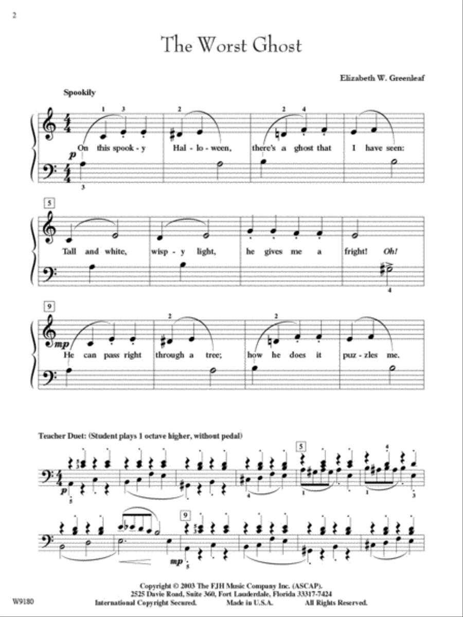 The Worst Ghost Easy Piano scores gallery preview page 2