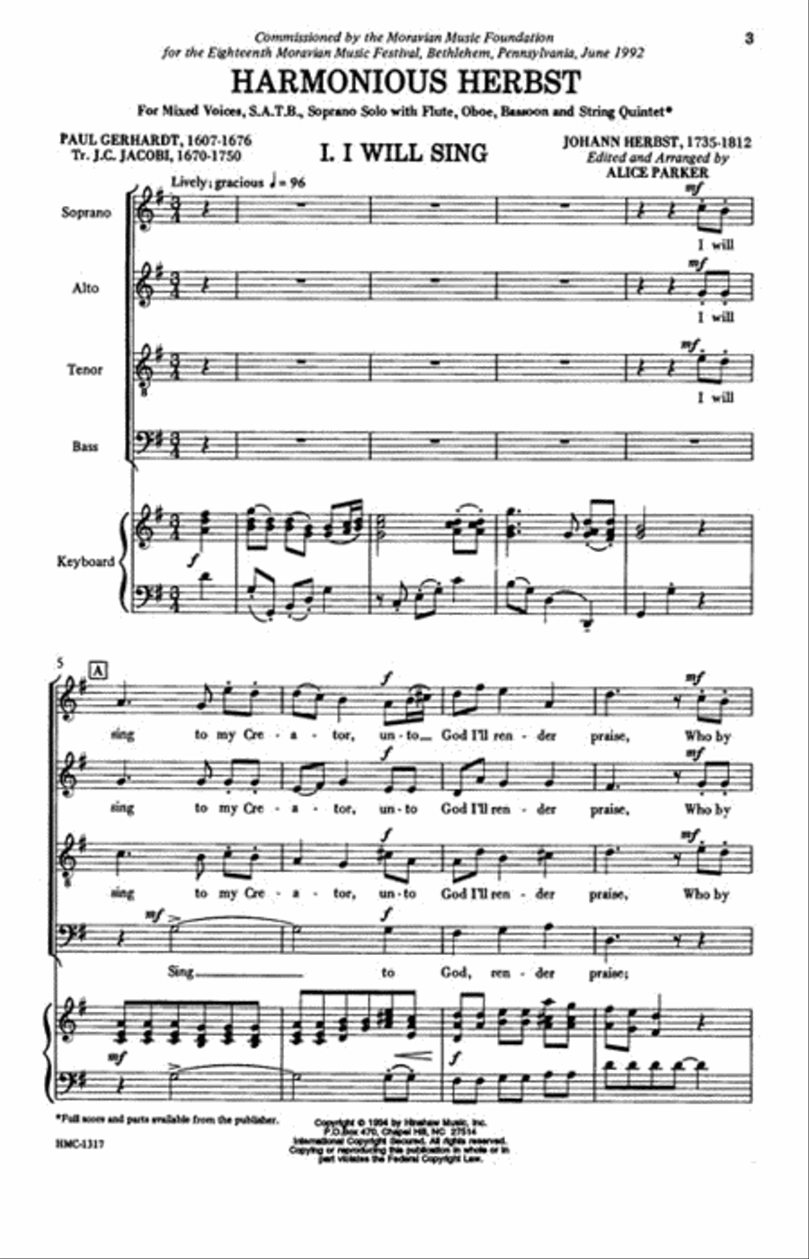 Harmonious Herbst Harmonious Herbst 4-Part scores gallery preview page 2