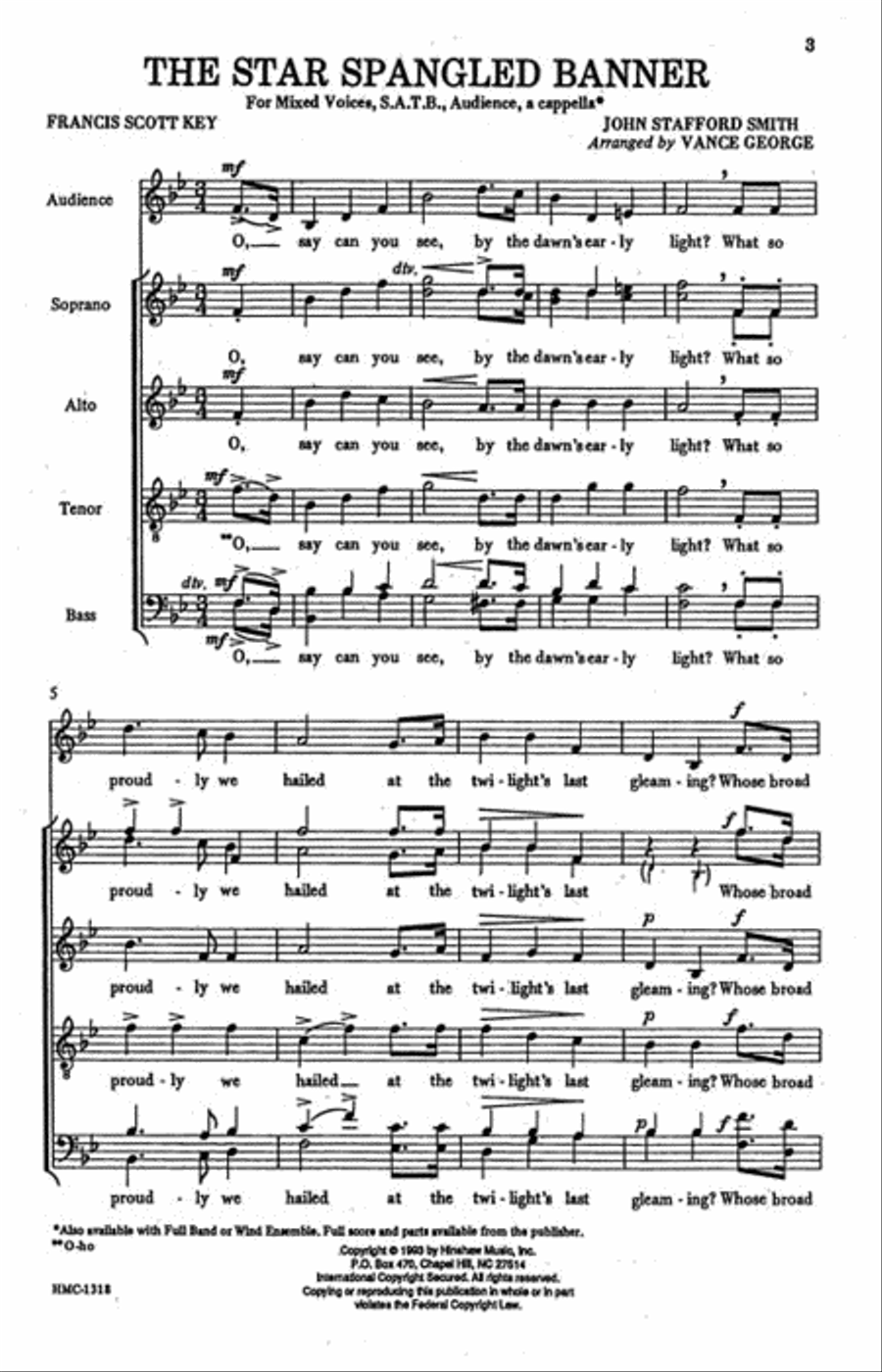 The Star Spangled Banner The Star Spangled Banner 4-Part scores gallery preview page 2