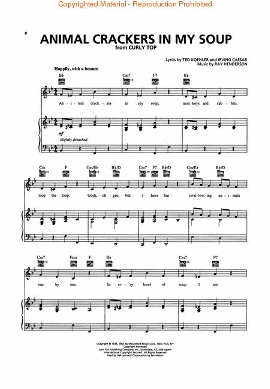 Children's Songs Piano, Vocal, Guitar scores gallery preview page 2
