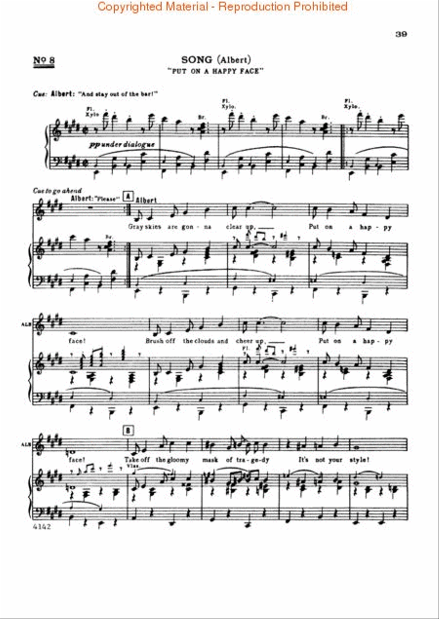 Bye Bye Birdie Piano, Vocal scores gallery preview page 3