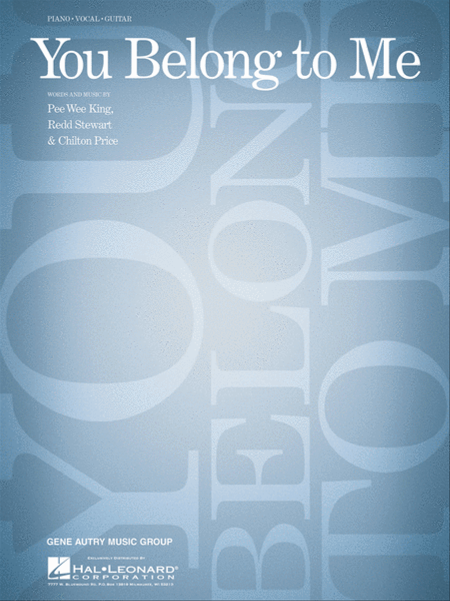 You Belong to Me Piano, Vocal, Guitar scores gallery preview page 1