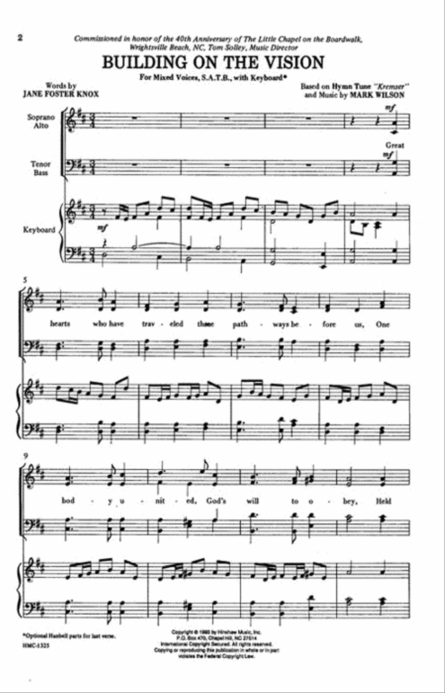 Building on the Vision 4-Part scores gallery preview page 2