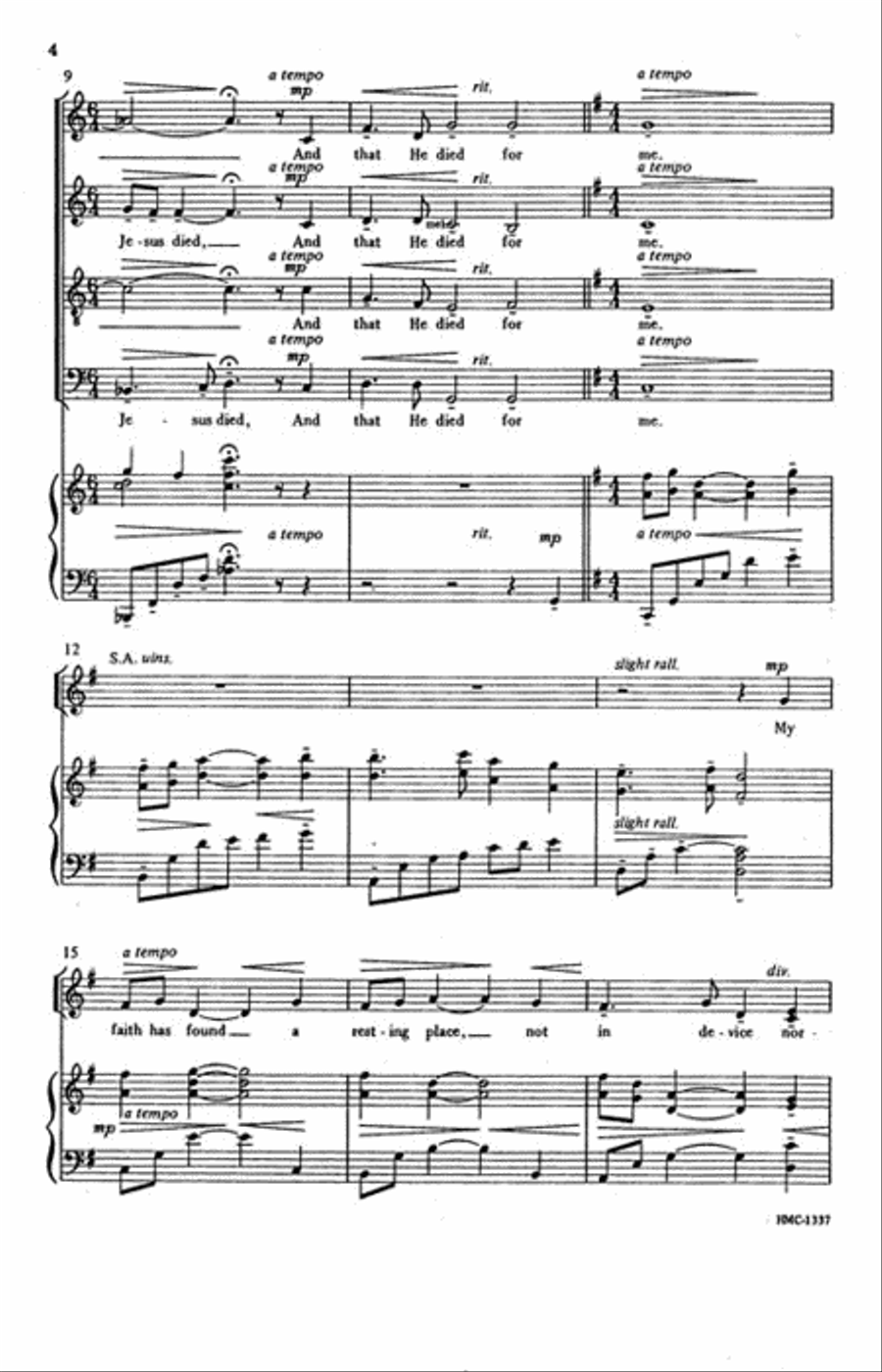 My Faith Has Found a Resting Place 4-Part scores gallery preview page 3