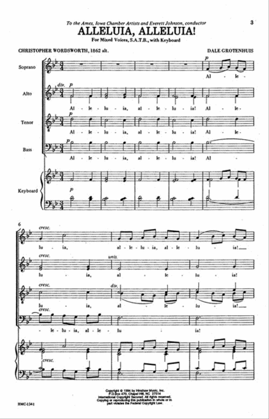 Alleluia, Alleluia! Alleluia, Alleluia! Divisi scores gallery preview page 2
