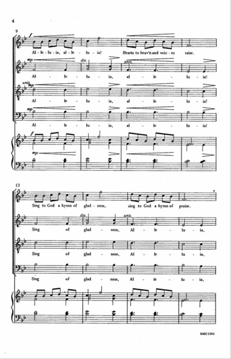 Alleluia, Alleluia! Alleluia, Alleluia! Divisi scores gallery preview page 3
