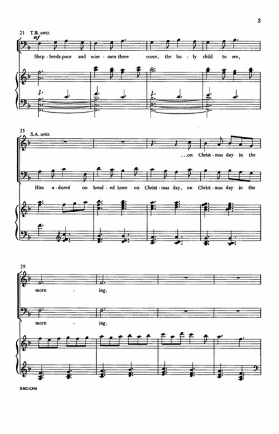 On Christmas Day On Christmas Day 4-Part scores gallery preview page 3