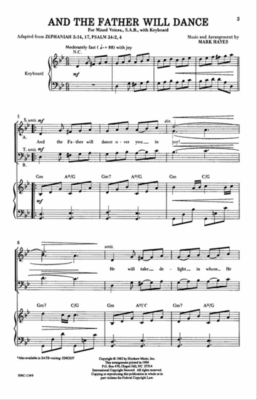 And the Father Will Dance 3-Part scores gallery preview page 2