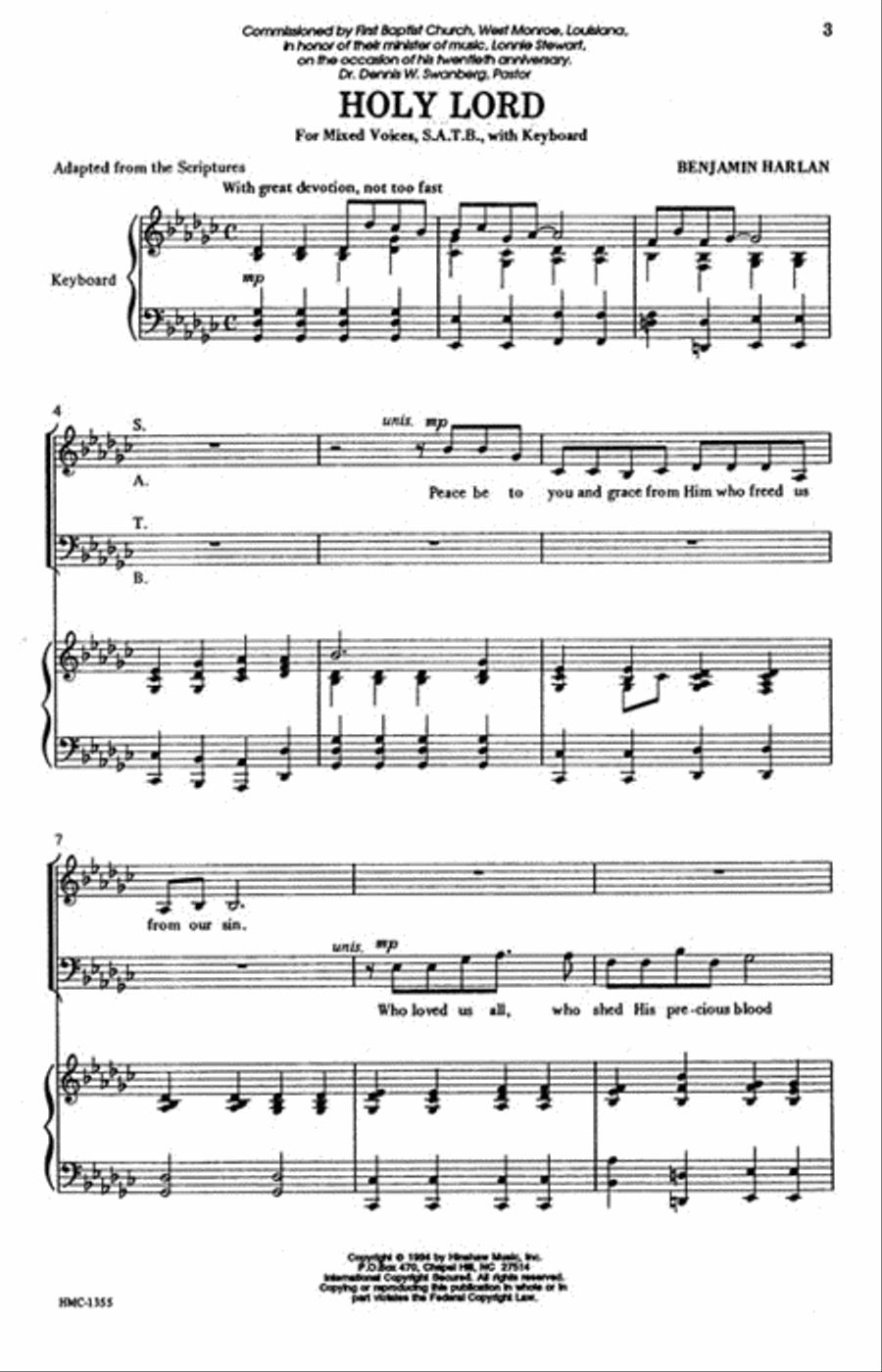 Holy Lord 4-Part scores gallery preview page 2
