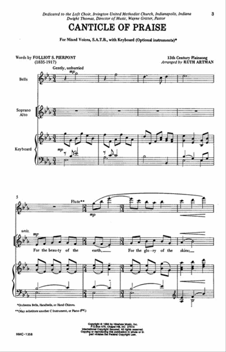 Canticle of Praise Canticle of Praise 4-Part scores gallery preview page 2
