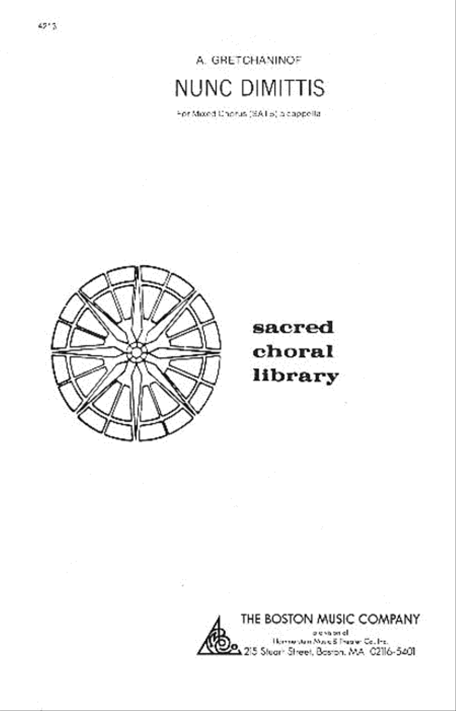 Nunc Dimittis Nunc Dimittis 4-Part scores gallery preview page 1