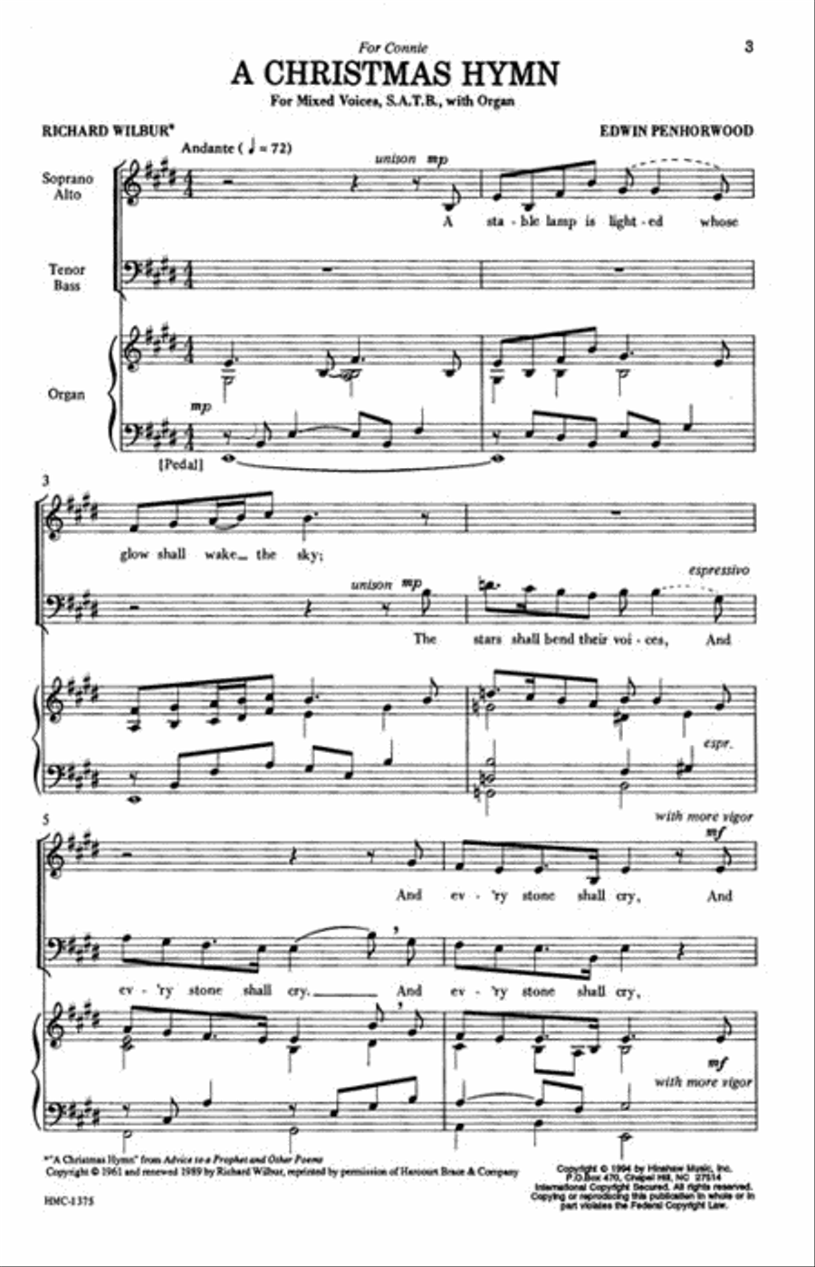 A Christmas Hymn A Christmas Hymn 4-Part scores gallery preview page 2