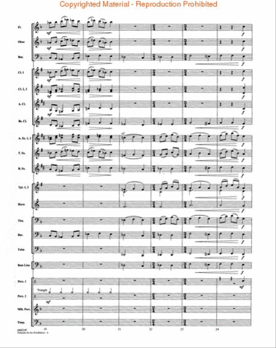 Pictures at an Exhibition Concert Band scores gallery preview page 3
