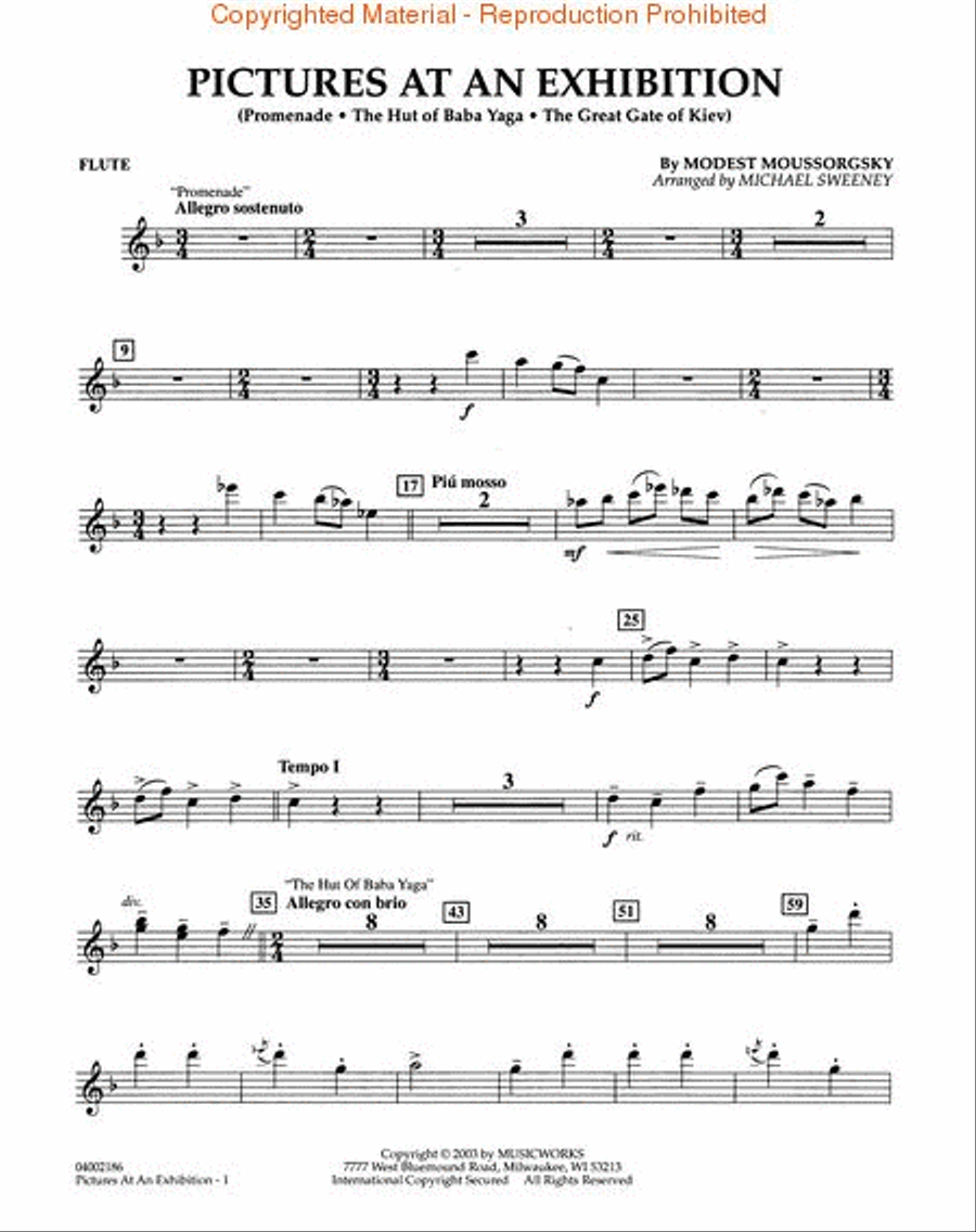 Pictures at an Exhibition Concert Band scores gallery preview page 4