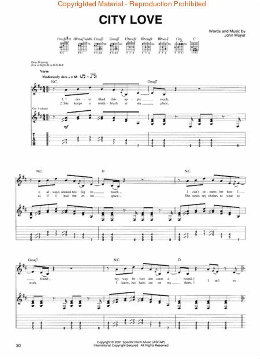 John Mayer – Room for Squares Electric Guitar scores gallery preview page 2