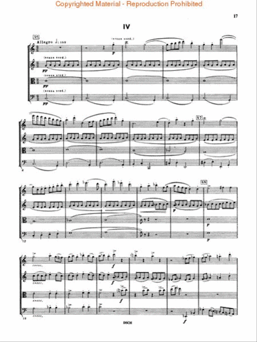 String Quartet No. 1, Op. 49 String Quartet scores gallery preview page 4
