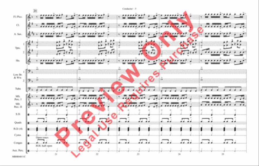 Crazy in Love Crazy in Love Marching Band scores gallery preview page 6