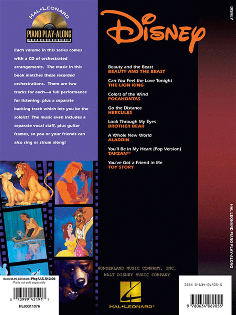 Disney Piano, Vocal, Guitar scores gallery preview page 2