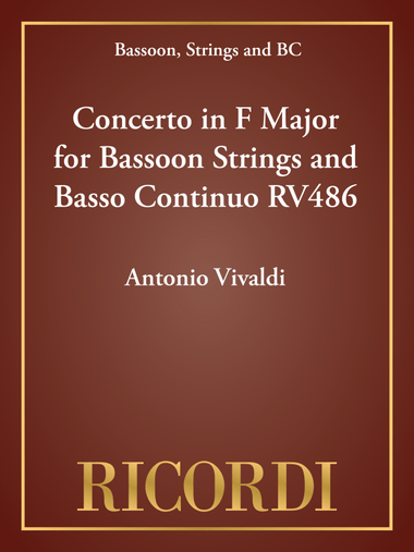 Concerto in F Major for Bassoon Strings and Basso Continuo RV486