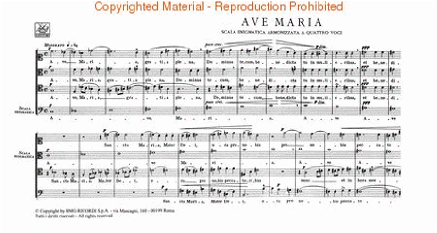 Ave Maria SATB a cappella, Lat 4-Part scores gallery preview page 2