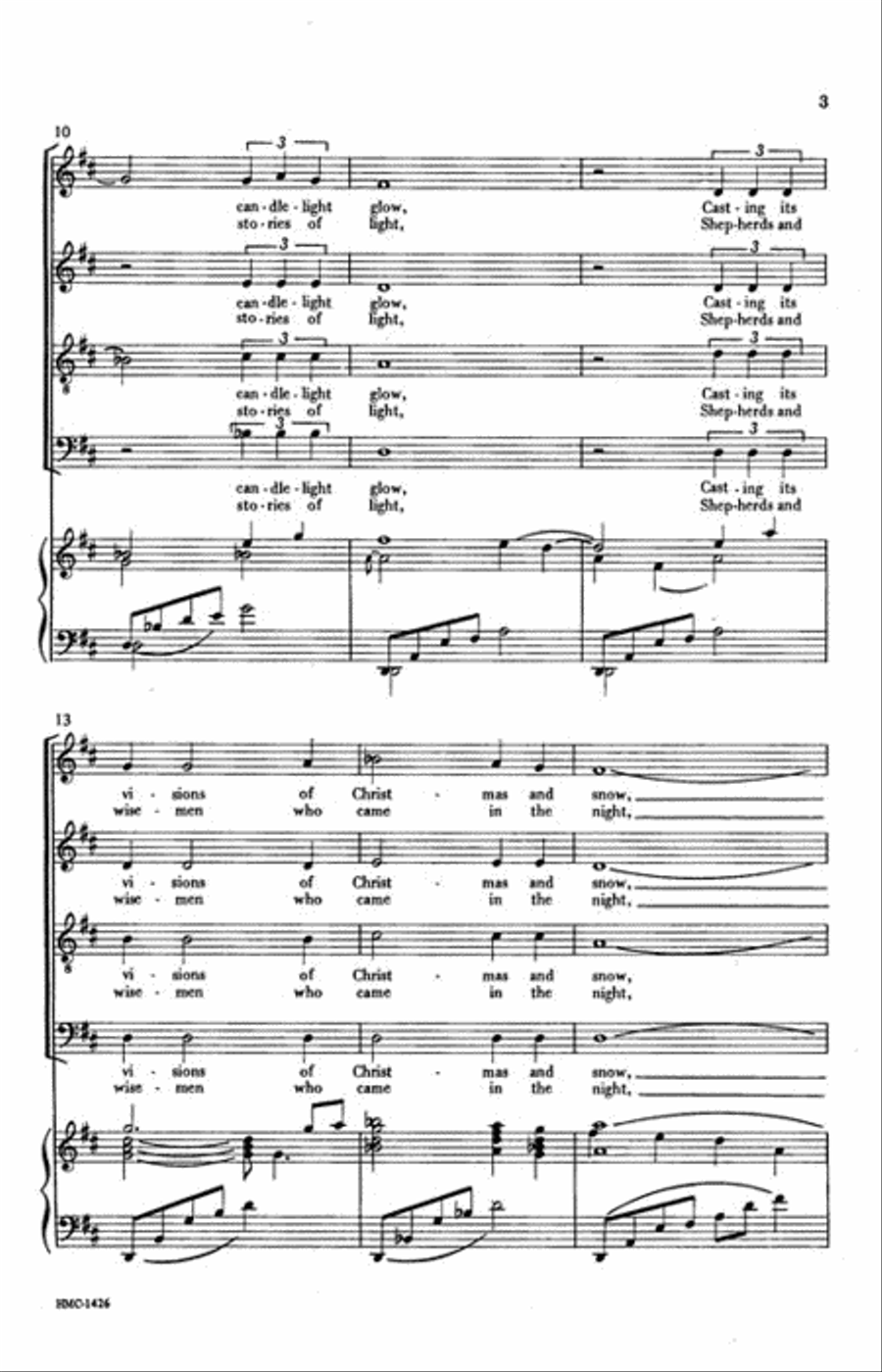 Evergreen Fragrance, Candlelight Glow 4-Part scores gallery preview page 3