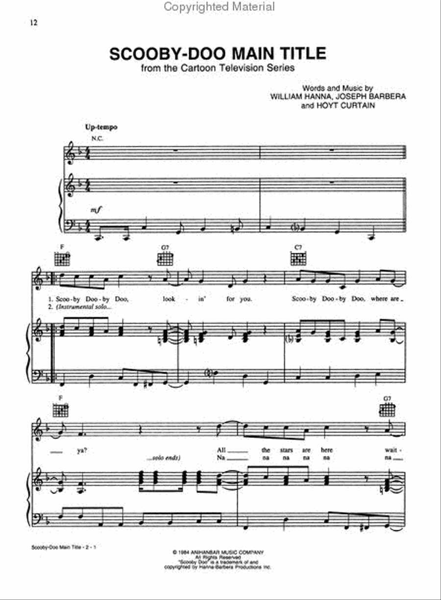 Television Sheet Music Hits Piano, Vocal, Guitar scores gallery preview page 4