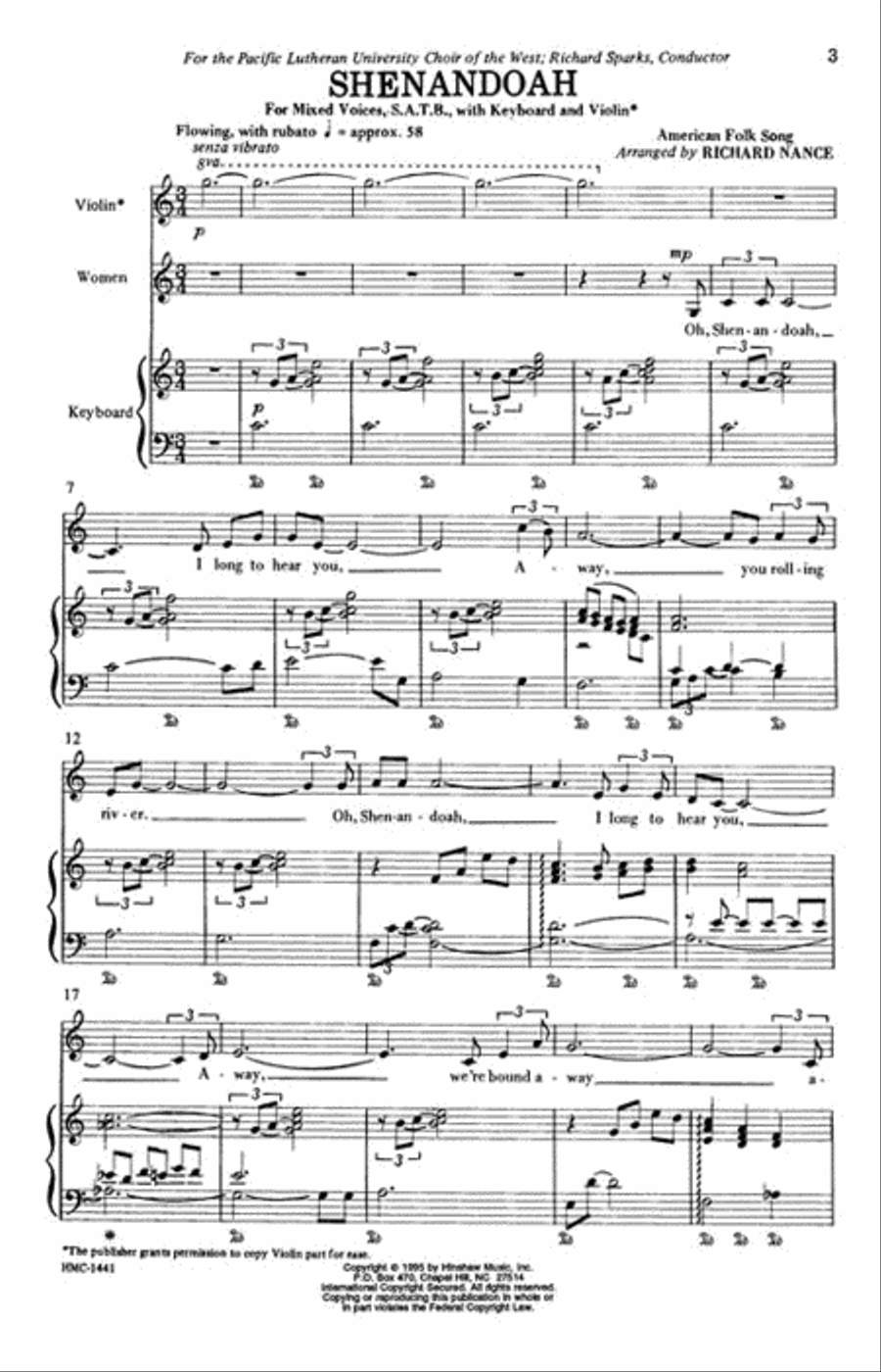 Shenandoah Shenandoah 4-Part scores gallery preview page 2