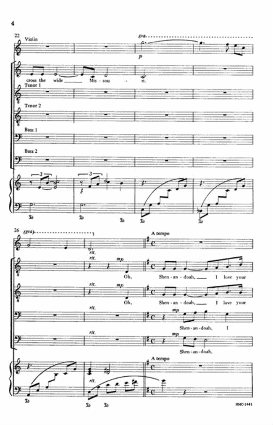 Shenandoah Shenandoah 4-Part scores gallery preview page 3