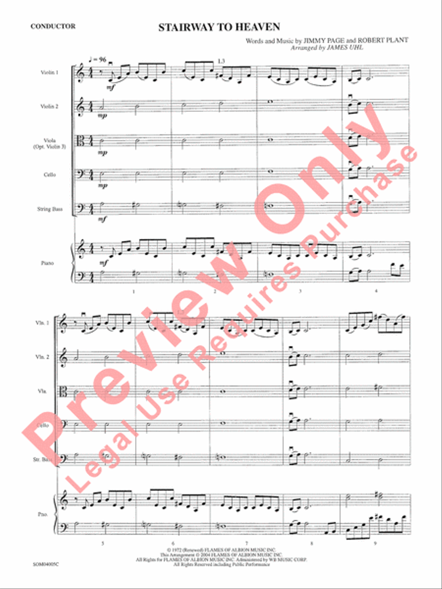 Stairway to Heaven Stairway to Heaven String Orchestra scores gallery preview page 3