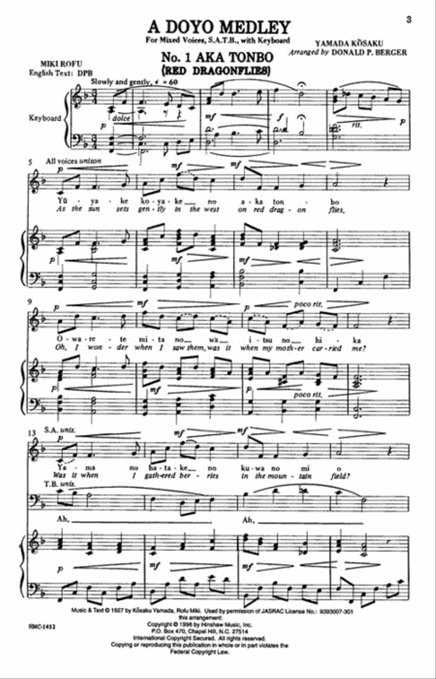 A Doyo Medley A Doyo Medley 4-Part scores gallery preview page 2
