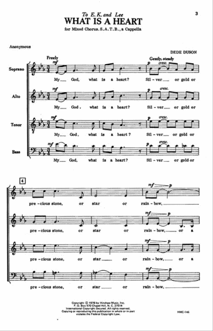 What Is A Heart What Is A Heart 4-Part scores gallery preview page 2