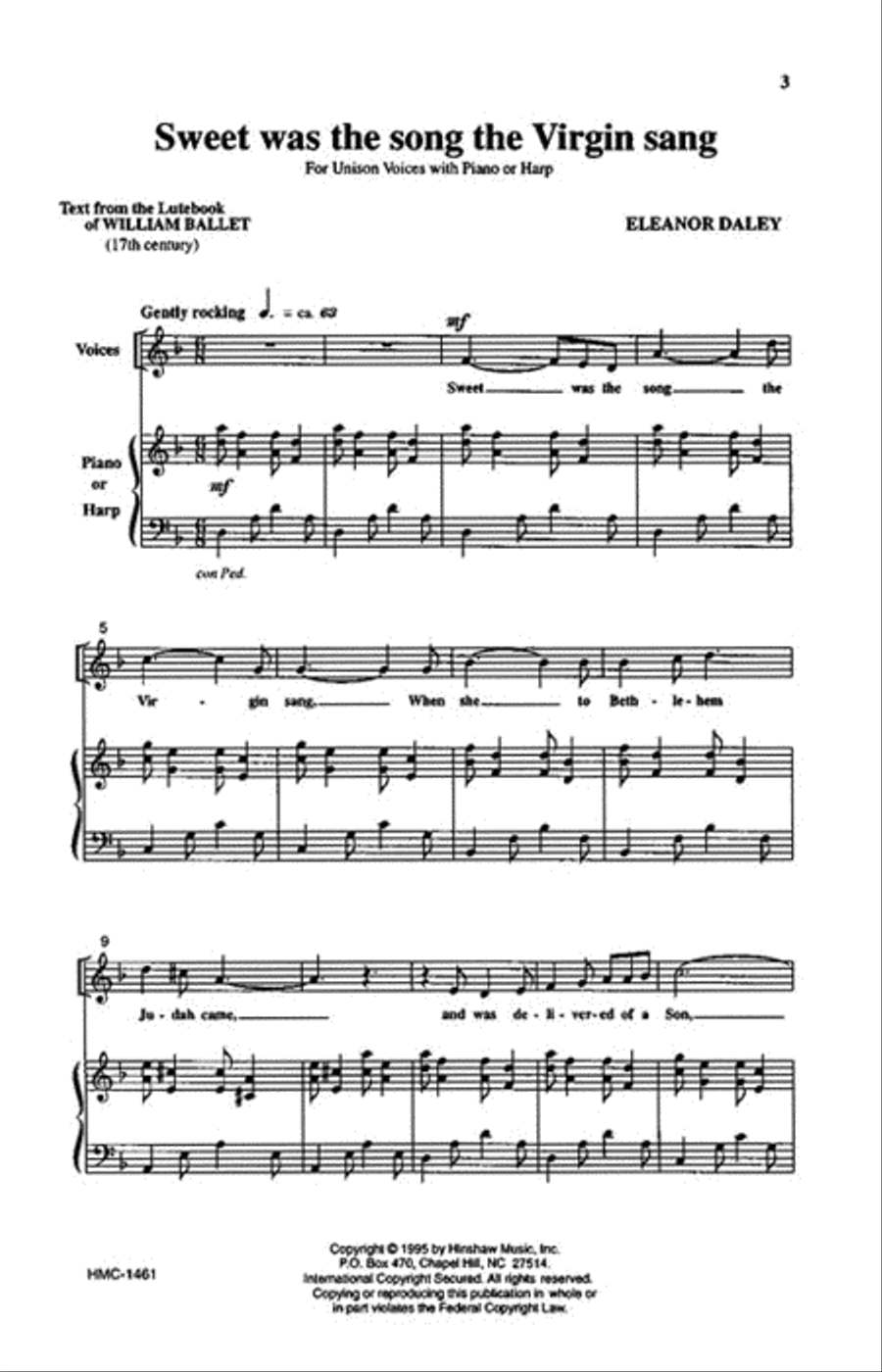 Sweet was the song Sweet was the song Choir scores gallery preview page 2