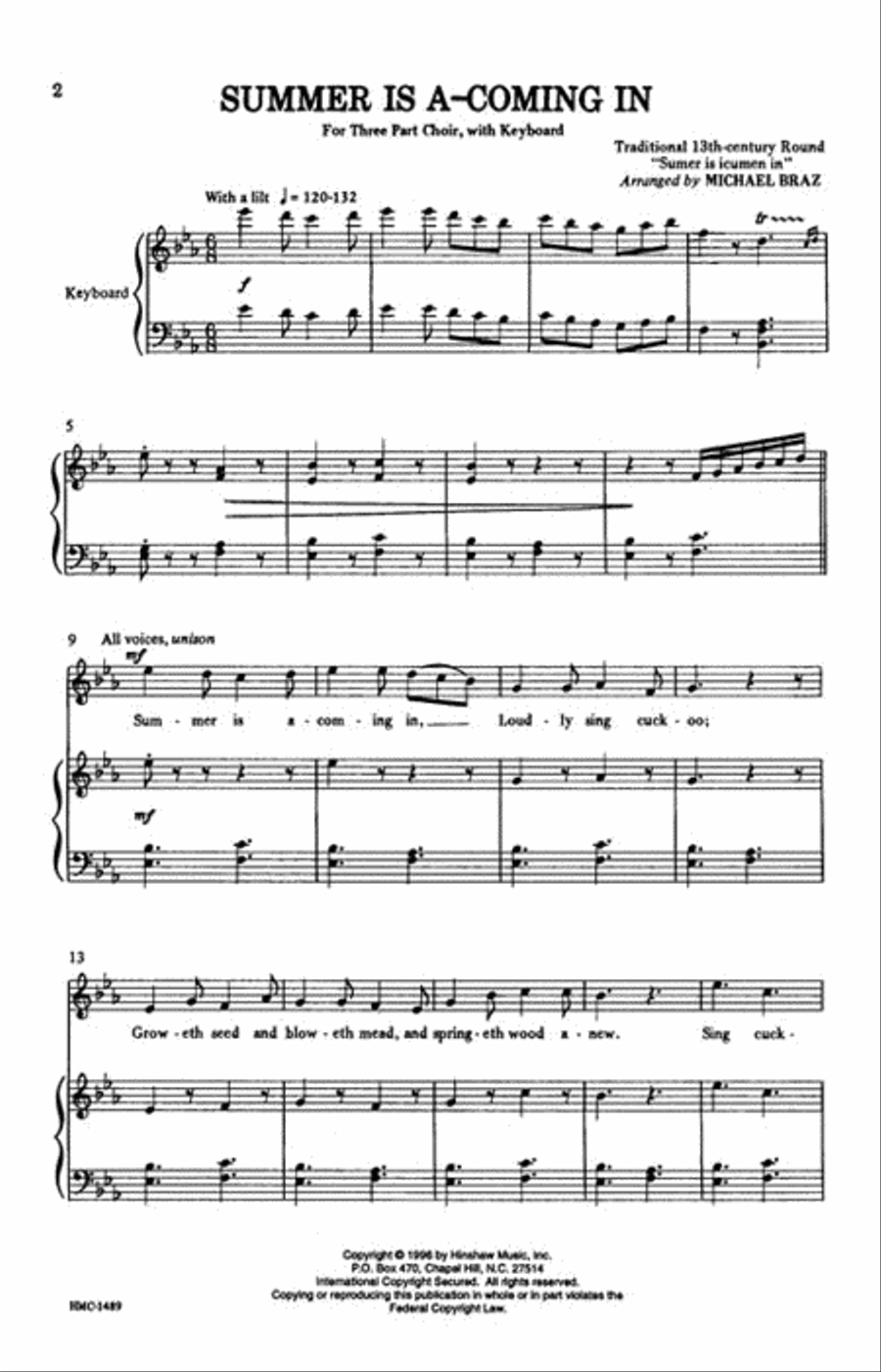Summer Is A-coming In 3-Part scores gallery preview page 2