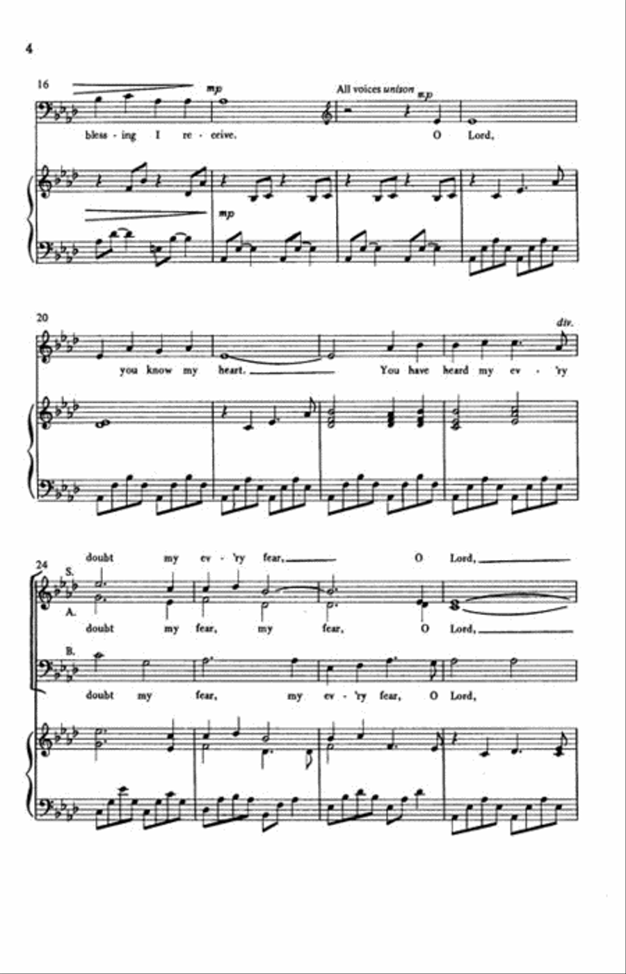 O Lord, You Know My Heart 3-Part scores gallery preview page 3