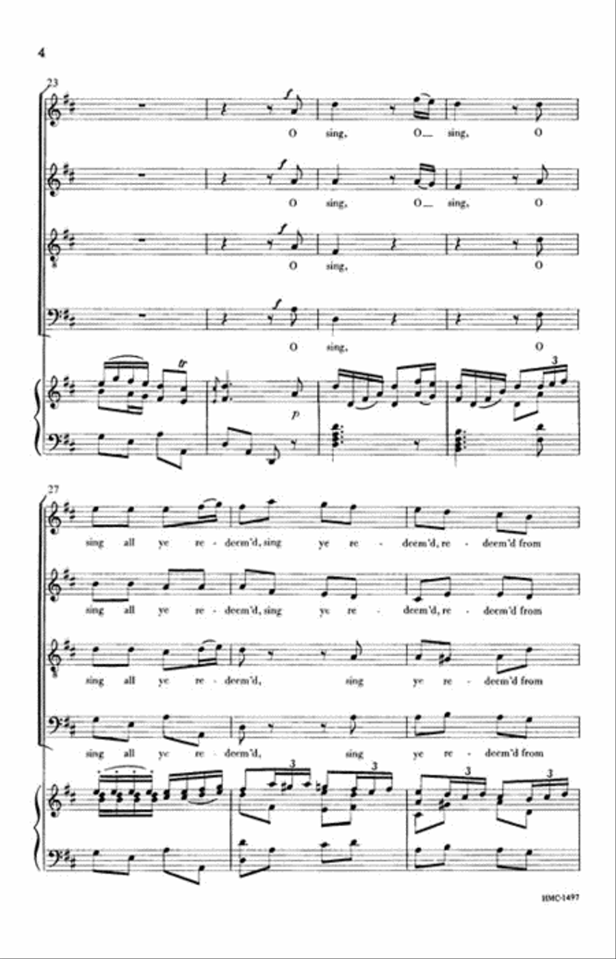 O Sing All Ye Redeemed From Adam's Fall 4-Part scores gallery preview page 2