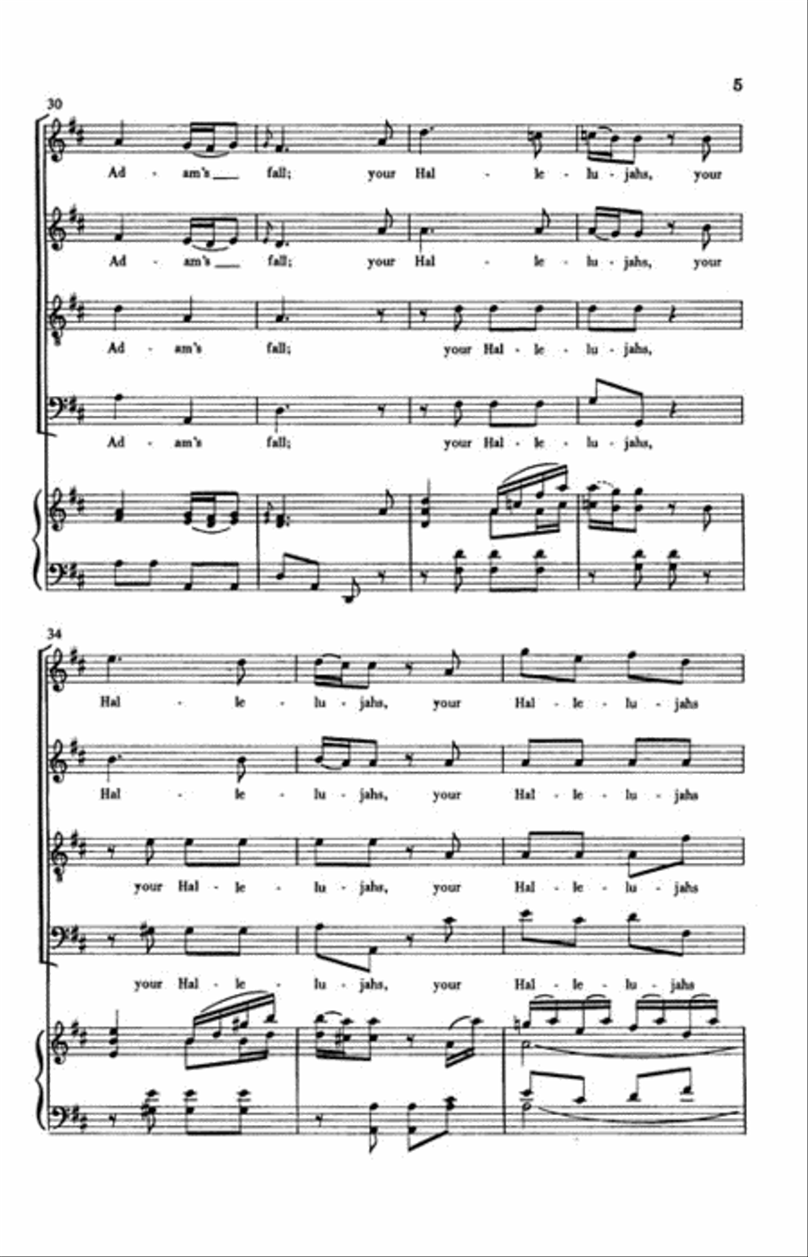 O Sing All Ye Redeemed From Adam's Fall 4-Part scores gallery preview page 3