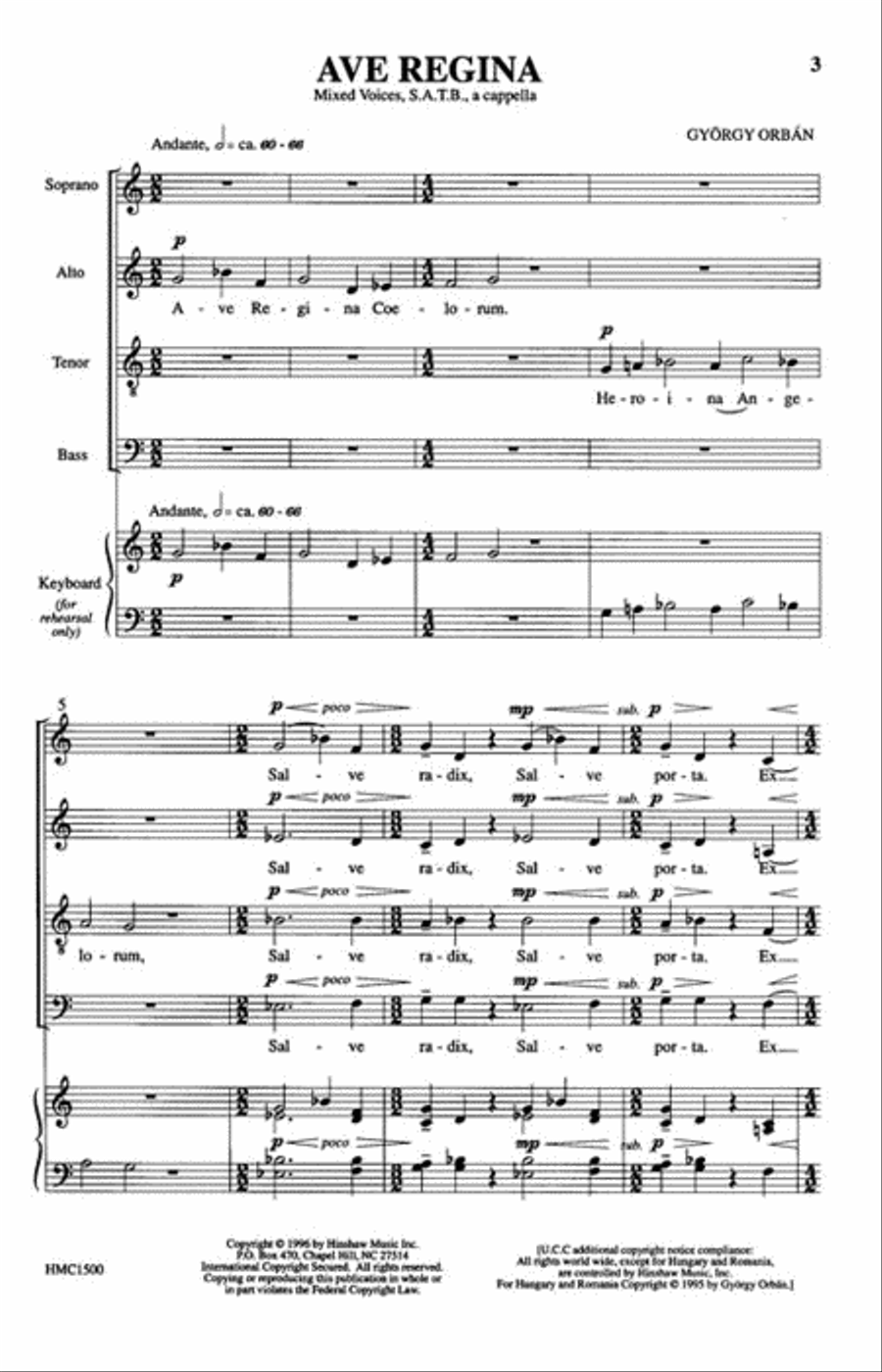 Ave Regina Ave Regina 4-Part scores gallery preview page 2
