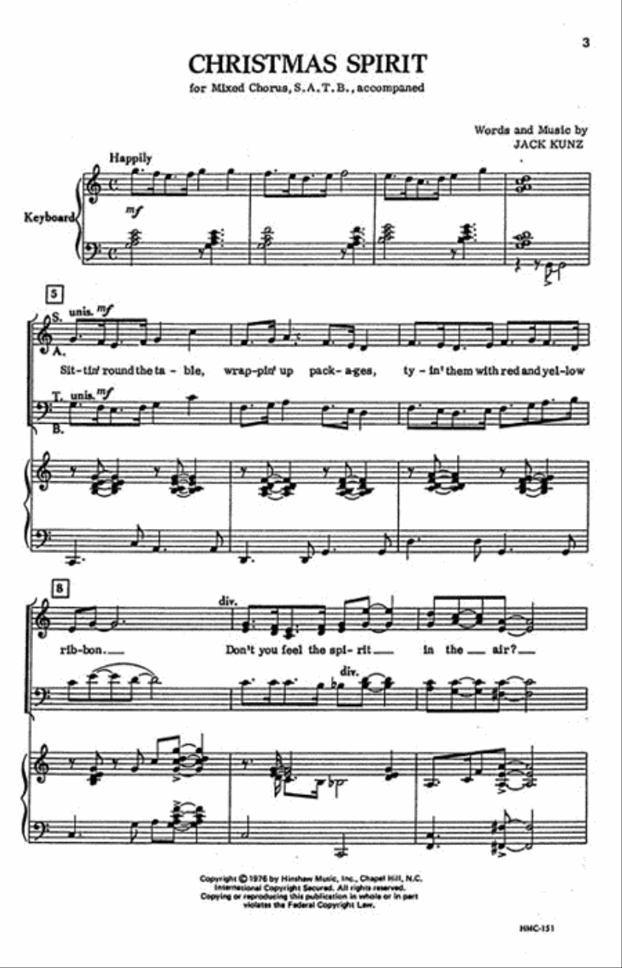 Christmas Spirit Choir scores gallery preview page 2