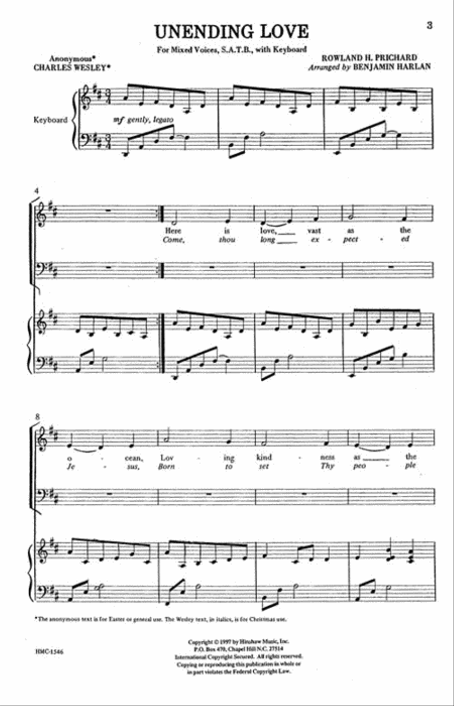 Unending Love Unending Love 4-Part scores gallery preview page 2