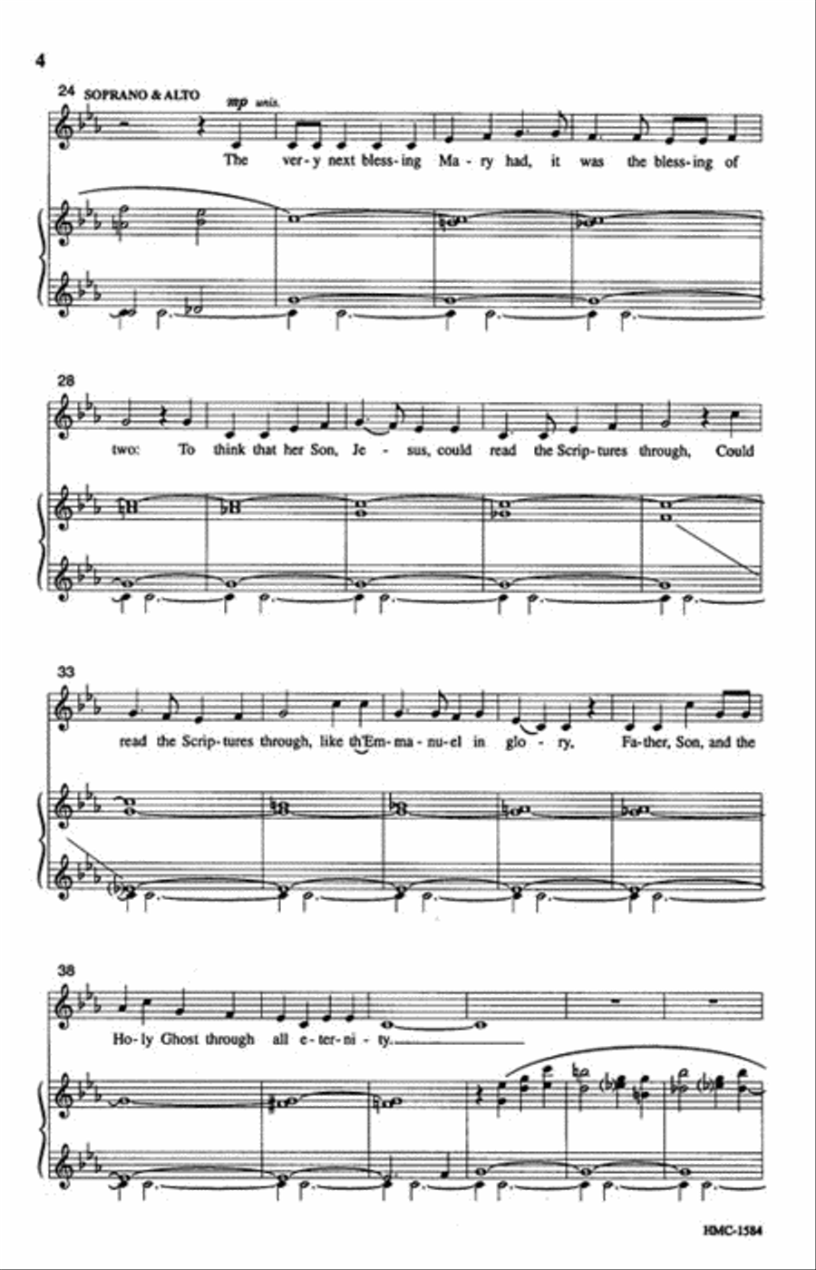 The Blessings Of Mary The Blessings Of Mary 4-Part scores gallery preview page 3