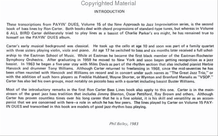 Ron Carter Bass Lines - Transcribed From Volume 15 Double Bass scores gallery preview page 2