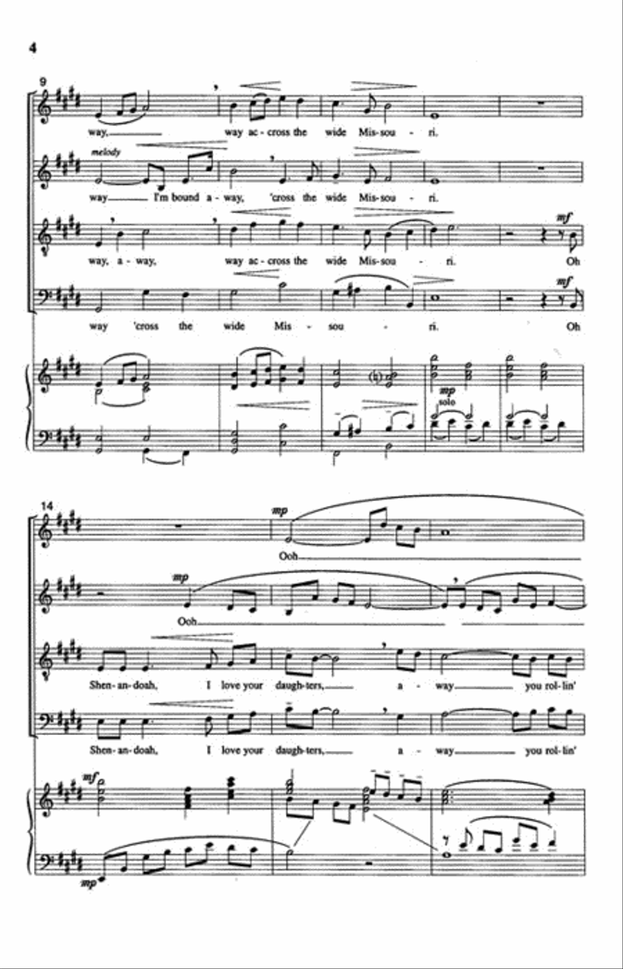 Shenandoah Shenandoah 4-Part scores gallery preview page 3