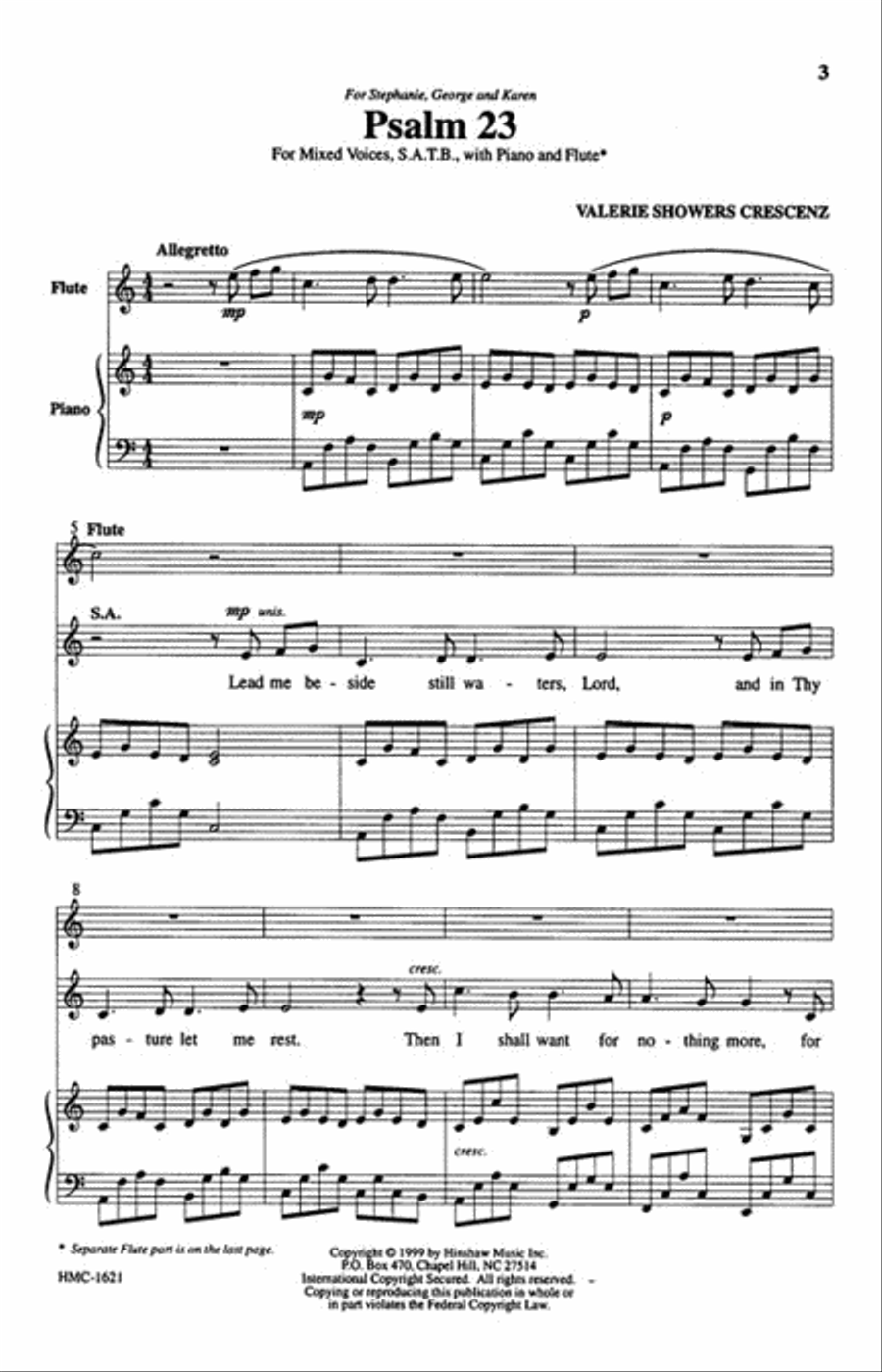 Psalm 23 Psalm 23 4-Part scores gallery preview page 2