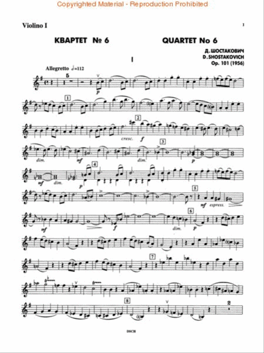 String Quartet No. 6, Op. 101 String Quartet scores gallery preview page 3