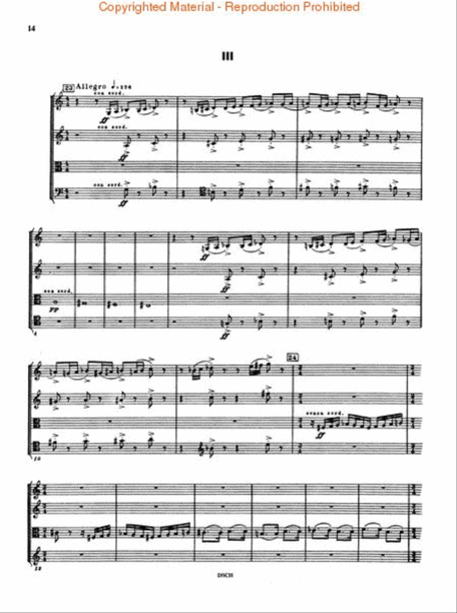 String Quartet No. 7, Op. 108 String Quartet scores gallery preview page 4