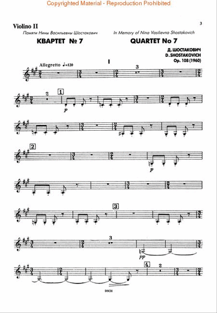 String Quartet No. 7, Op. 108 String Quartet scores gallery preview page 4