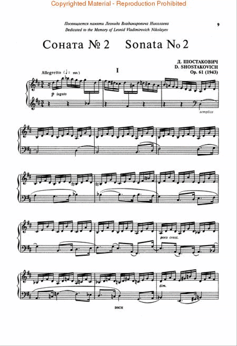 Sonata No. 2 for Piano, Op. 61 Piano Solo scores gallery preview page 2