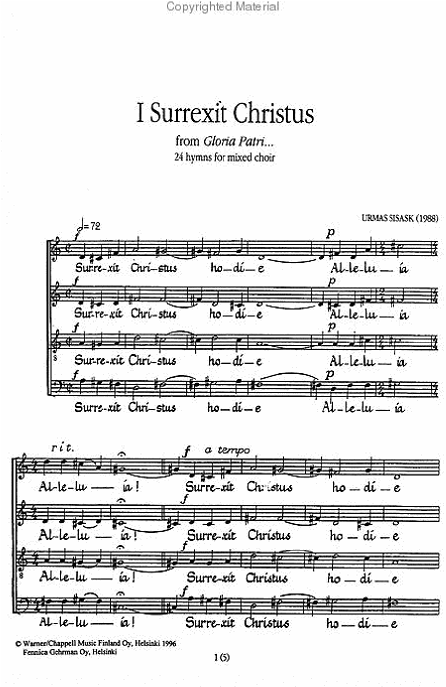 Gloria Patri 4-Part scores gallery preview page 2