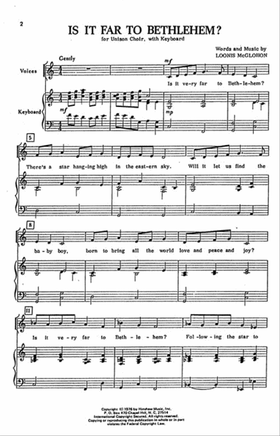 Is It Far To Bethlehem? Is It Far To Bethlehem? Choir scores gallery preview page 2
