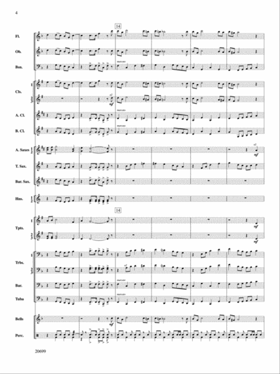 I Heard a March on Christmas Day Concert Band scores gallery preview page 4